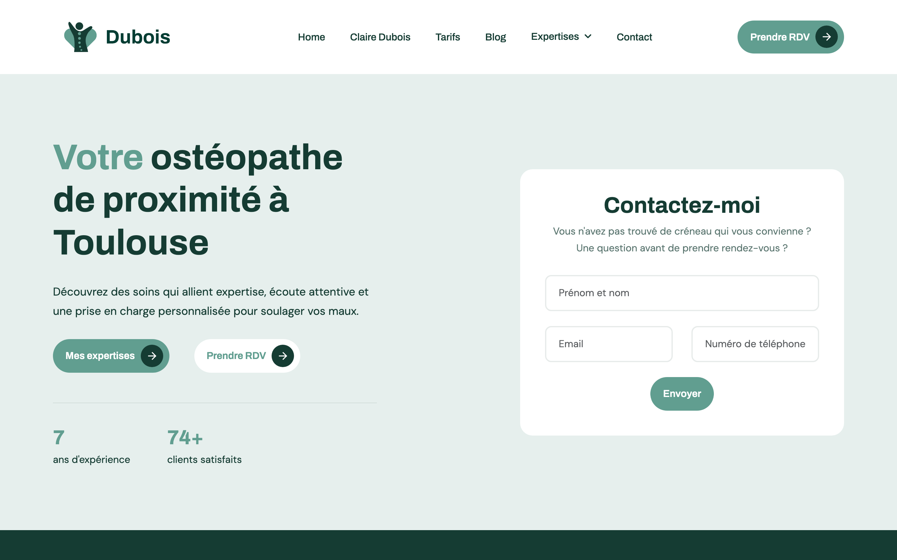 Claire Dubois, Ostéopathe D.O.